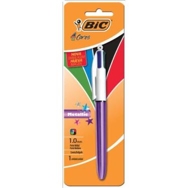 Imagem de Caneta Esferografica BIC 4 Cores Metallic Corpo AZ