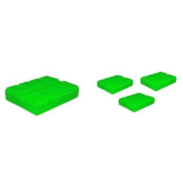 Imagem de Kit 4 Porta Comprimido Verde Neon Plástico