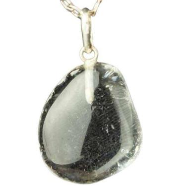 Imagem de Colar de Pedra Cristal Rolada com Montagem em Prata 950 - Joia Natural