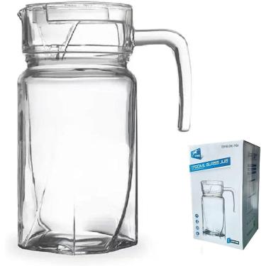 Imagem de Jarra De Vidro Robusto 1700Ml Com Tampa Acrílica Água Suco