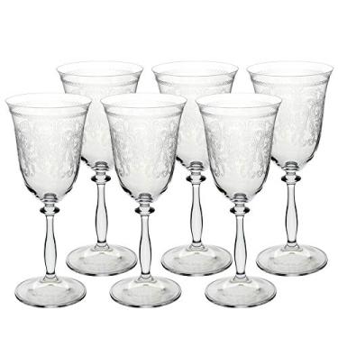 Imagem de Jogo de 6 Taças para água Angela pantografada em cristal ecológico 350ml A22cm