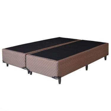 Imagem de Base Cama Box Bipartido Queen Lisboa 158x198x42cm Umaflex, MARROM