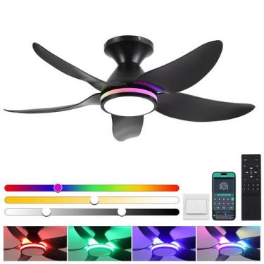 Imagem de Ventilador de teto Kviflon de 38 polegadas com luzes remotas/controle 