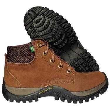 Imagem de Tenis Coturno Masculino De Couro Legitimo Bota Adventure Trabalho - Ar