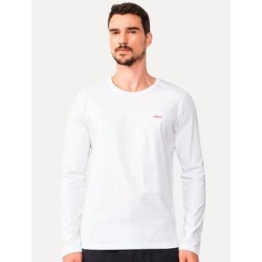 Imagem de Camiseta Colcci Masculina Manga Longa Logo Branca-Masculino