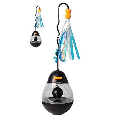 Imagem de Acouto Brinquedo Interativo de Provocação de Gato Em Forma de Pato de Desenho Animado Engraçado Com Som de Borla para Diversão Sem Fim (Preto)