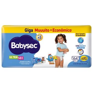 Imagem de Fralda Babysec Galinha Pintadinha Ultra Sec XXXG Acima de 19kg 64 Unid