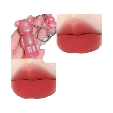 Imagem de Batom Matte De Veludo Para Meninas Com Chaveiro ZVEV Bear Lip Mud Glaz