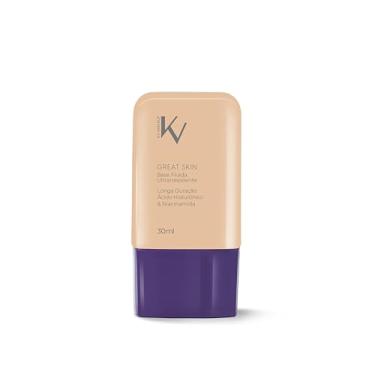 Imagem de KV MAKEUP Base Liquida 4.0 Ultrarresistente com Ácido Hialurônico e Niacinamida, 30ml