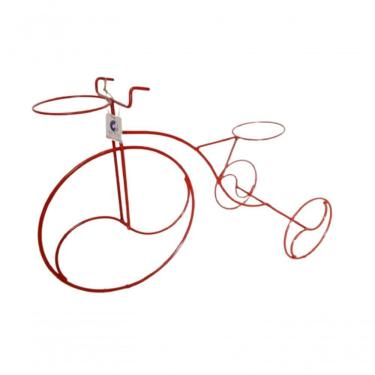 Imagem de Suporte Plantas Bicicleta Vermelha - 2 Vasos.