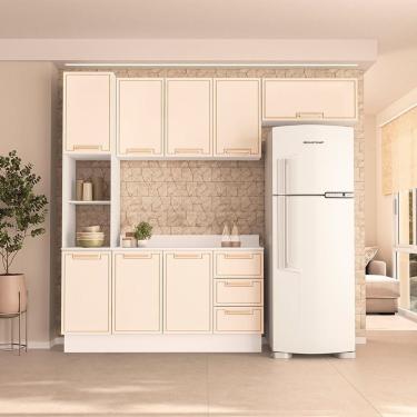 Imagem de Cozinha Completa 4 Peças 224,5cm X 240cm Amara Branco-creme