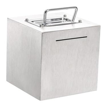 Imagem de Bothyi Cofrinho em aço inoxidável com alça, ideal para guardar dinheiro em aniversários, viagens e para guardar dinheiro em família. Perfeito para presentear