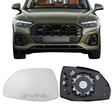 Imagem de Vidro de substituição do espelho lateral do motorista para Audi Q5 2018-2023, para Audi Q7 2017-2023, para Audi SQ5 2018-2022, para Audi SQ7 2018-2022, vidro retrovisor elétrico aquecido lado esquerdo