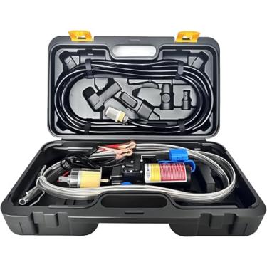 Imagem de Kit de conjunto de bomba de transferência de combustível elétrica de 12 V, transferência de bomba de gás se move até 96 galões de gás ou diesel por hora com motor de 70W DC atualizado, estojo de