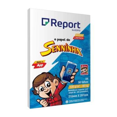 Imagem de Papel Sulfite A4 120g com 50 Branco Senninha Report