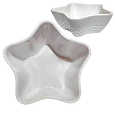 Imagem de Kit 2 Tigelas Bowl Melamina Estrela Branca 1,500ml