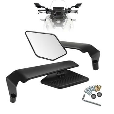 Imagem de LKV Espelhos de motocicleta - Espelho giratório furtivo universal retrovisor retrovisor para Yamaha MT07 MT09 S1000 Kawasaki Z650 Z900 Z1000 Duke 390 790 1290 Street Bike