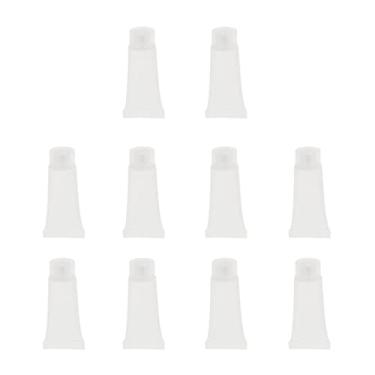 Imagem de barenx 10 peças 10 ml/15 ml tubos de plástico recarregáveis transparentes vazios embalagem mini frascos para shampoo limpador gel de banho loção corporal - 10 g