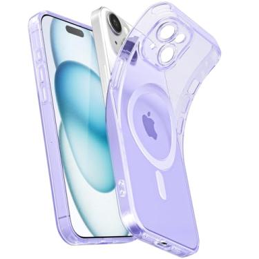 Imagem de Svanove Capa magnética transparente para iPhone 15 Plus, compatível com Magsafe Slim Thin Transparent Mag Safe Case para mulheres e meninas, capa de borracha de silicone macia fofa com capa de câmera