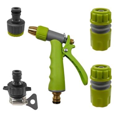 Imagem de Tuxihapp Pistola de lavagem de carro, pistola de água de lavagem de alta pressão com bocal ajustável, pulverizador de limpeza conecta-se à mangueira de jardim, ferramenta de limpeza de carro para a