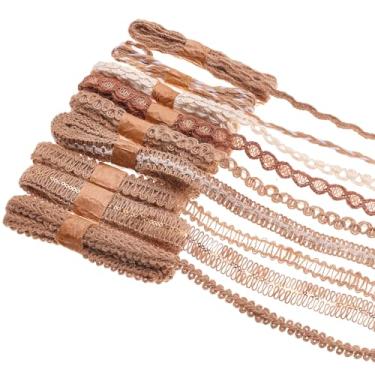 Imagem de letsinstyle 9 peças de fita de serapilheira de 2 metros, acabamento de juta natural rústico, corda de juta vintage para festas de fim de ano, faça você mesmo à mão, embalagem de decoração de casa
