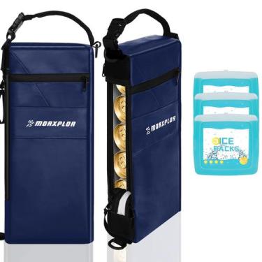 Imagem de Bolsa térmica de golfe MORXPLOR, manga de cerveja isolada para 6 latas