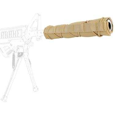 Imagem de Toyokar Capa silenciadora de liberação rápida, capa supressora de airsoft, sistema Molle com envoltório resistente ao calor para tiro e caça, protetor de silenciador de pano Oxford