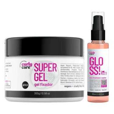 Imagem de Kit Oleo Finalizador Gloss + Super Gel Fixador Curly Care Finalização 