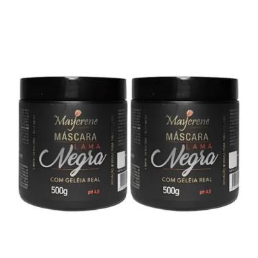 Imagem de Kit Matizador Shampoo Lama Capilar Tons Escuros - Maycrene, 2masc