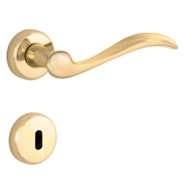 Imagem de Fechadura Conceito Vento Interna 55mm Latão Polido Dourado Lockwell