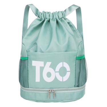 Imagem de Mochila Bolsa Saco com Cordão Esportiva Impermeável Anti roubo Academia Treino Passeio Multiuso-Unissex