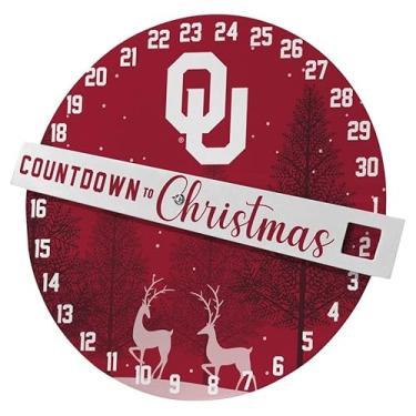 Imagem de Pegasus Sports NCAA Decoração de parede de contagem regressiva para Natal - 30,5 cm, cores do time (Oklahoma Sooners)