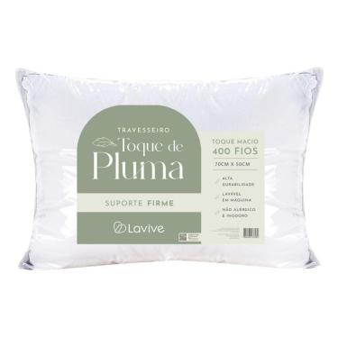 Imagem de Travesseiro Toque De Pluma Lavive 400 Fios Suporte Firme