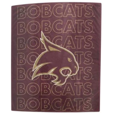 Imagem de Pegasus Sports Cobertor de pelúcia NCAA Echo Team Wordmark, cor do time, 60 x 70 (Texas State Bobcats)