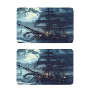 Imagem de Blueangle Conjunto de 2 ímãs de geladeira de navio pirata - Ímãs decorativos engraçados de geladeira de cozinha - Seguro para lava-louças e decoração magnética durável (23)