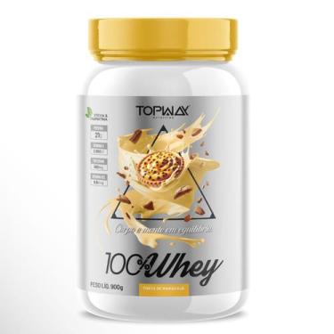 Imagem de Suplemento whey protein 100% concentrado pote 900g topway sabor Torta 