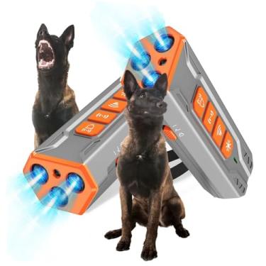 Imagem de Dispositivo de dissuasão de latidos de cães – Dispositivo ultrassônico antilatido para cães, emissores 3x, novo dispositivo ultrassônico de treinamento de cães, recarregável, avançado, alcance remoto