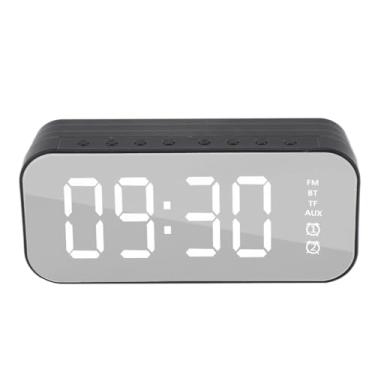 Imagem de Hztyyier Alto-falante Despertador Compacto Retro Mesa Subwoofer Espelho Relógio Digital para o Quarto Escritório Em Casa Plástico Abs