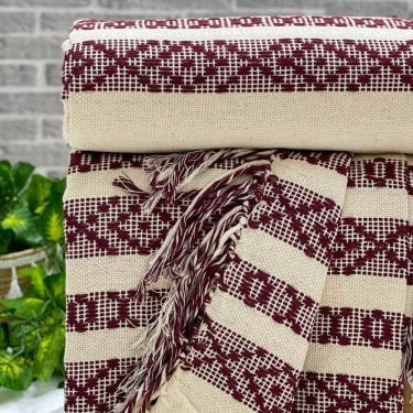 Imagem de Manta Ravenna King 230cm X 250cm Cru/roxo