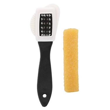 Imagem de Escova de limpeza multifuncional de couro de camurça nobuck conjunto de ferramentas de limpeza de sapatos marrom