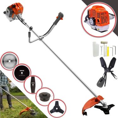 Imagem de Roçadeira Lateral Profissional Tekna RL430ACN-TK À Gasolina 43cc 1,7HP 9.000rpm Multifuncional Completa Com Carretel de Nylon e 4 Lâminas de Corte