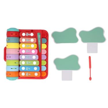 Imagem de SIWOTED Mão Batendo Piano Brinquedo Portátil Bebê Batendo Brinquedo Multifuncional Aprendizagem Precoce Brinquedo Educacional de Piano para Crianças (Vermelha)