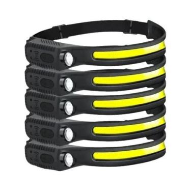 Imagem de Lanterna De Cabeça LED Recarregável Com Bateria De 1200mAh Para Acampa