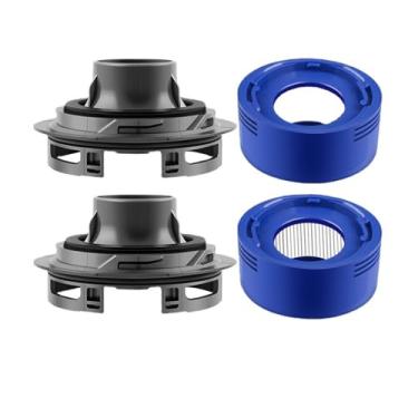Imagem de Tampa traseira do motor com filtro HEPA de substituição, compatível com aspiradores de pó portáteis Dyson V7 e V8, ferramentas de limpeza doméstica.(4-piece set)