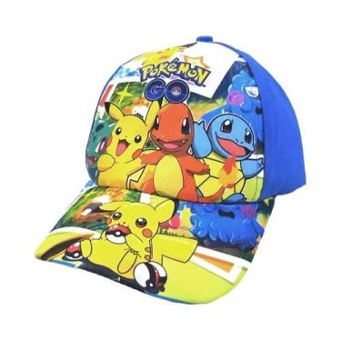 Imagem de Boné De Beisebol Infantil De Algodão Com Malha Pokémon Charmander Ash 