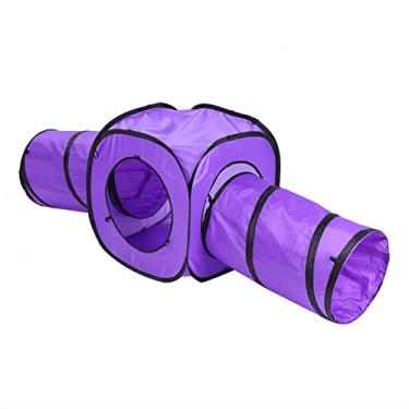 Imagem de Kit de Túnel e Cubos para Brinquedo Gato Colapsível Detachável 3 em 1 Caminho Corrida Casa Catnip Gatos Filhotes Cachorro Ambiente Interno Vendedores