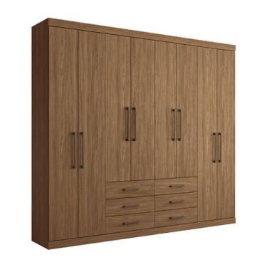Imagem de Guarda Roupa 8 Portas E 6 Gavetas Santos Andirá Jatoba