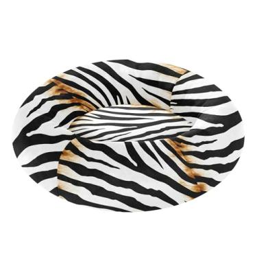 Imagem de SEHANY Cama de cachorro com estampa de leopardo, removível e lavável, pequena, redonda, cama de gato fofa, super macia, confortável para animais de estimação com fundo antiderrapante para cães