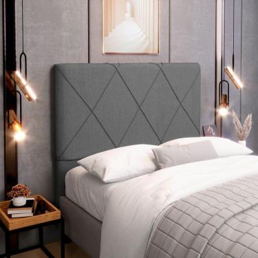 Imagem de Cabeceira Cama Box Casal Mel 140cm Com Frame Linho Cinza - Desk Design