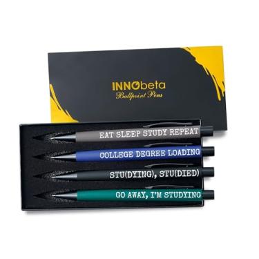 Imagem de InnoBeta Presentes de estudantes universitários para homens e mulheres, presentes para estudantes escolares, conjunto de 4 canetas esferográficas, para amigos, filho, filha, sobrinho, sobrinha